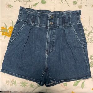 MIDI Super High Rise Denim Shorts